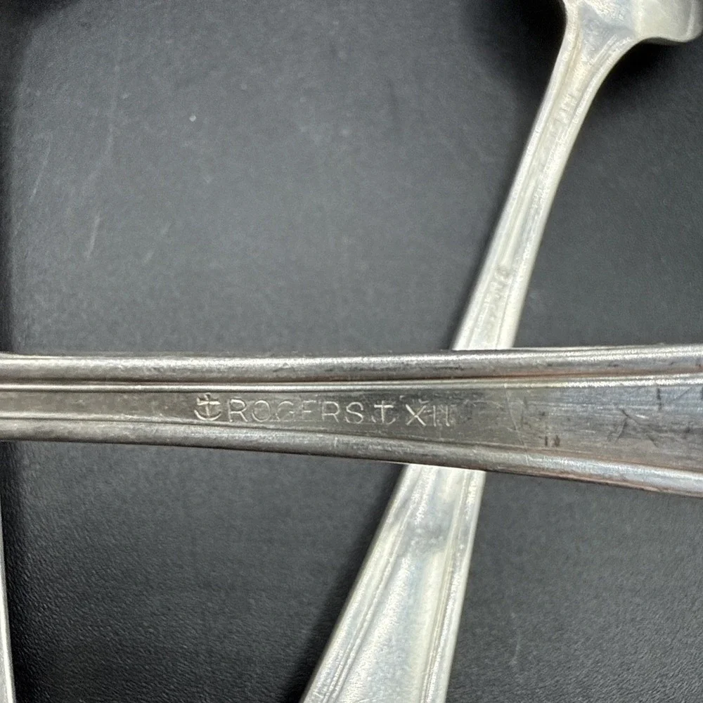 3‎ Vintage Wm Rogers LA TOURAINE Teaspoons Silverplate Spoons 1920 Set LOT